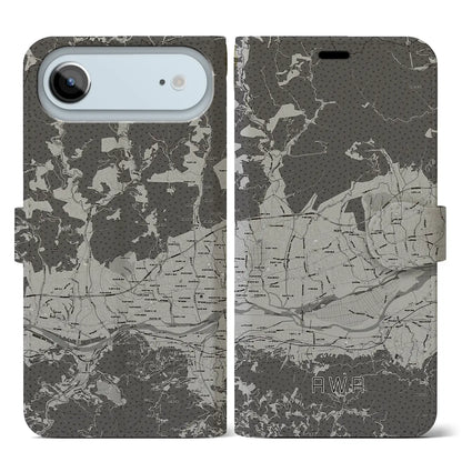 【阿波（徳島県）】地図柄iPhoneケース（手帳タイプ）