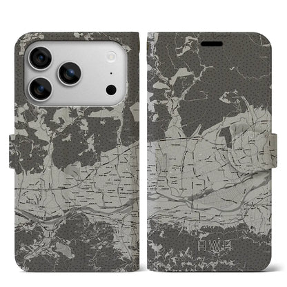 【阿波（徳島県）】地図柄iPhoneケース（手帳タイプ）