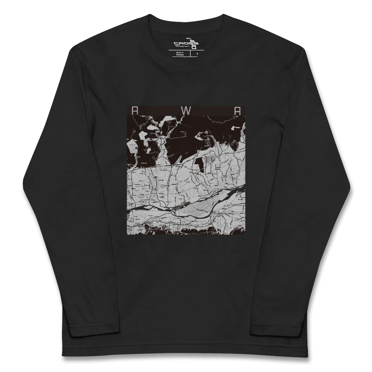 【阿波（徳島県）】地図柄ロングスリーブTシャツ