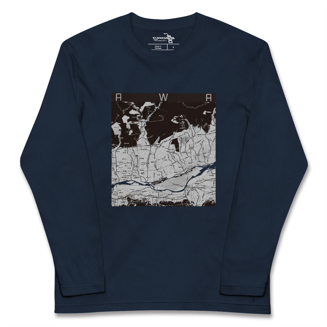 【阿波(徳島県)】地図柄ロングスリーブTシャツ