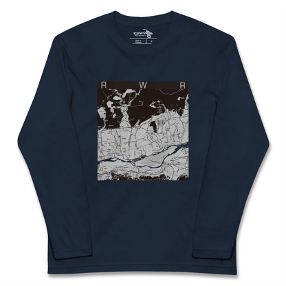 【阿波（徳島県）】地図柄ロングスリーブTシャツ
