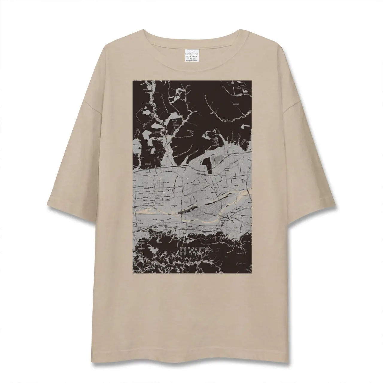 【阿波（徳島県）】地図柄ビッグシルエットTシャツ