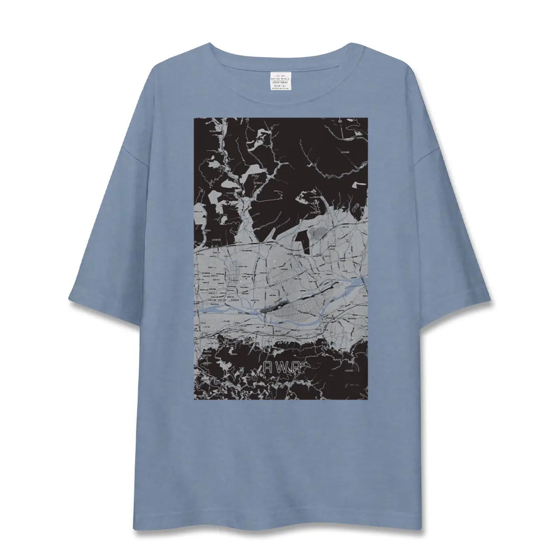 【阿波(徳島県)】地図柄ビッグシルエットTシャツ