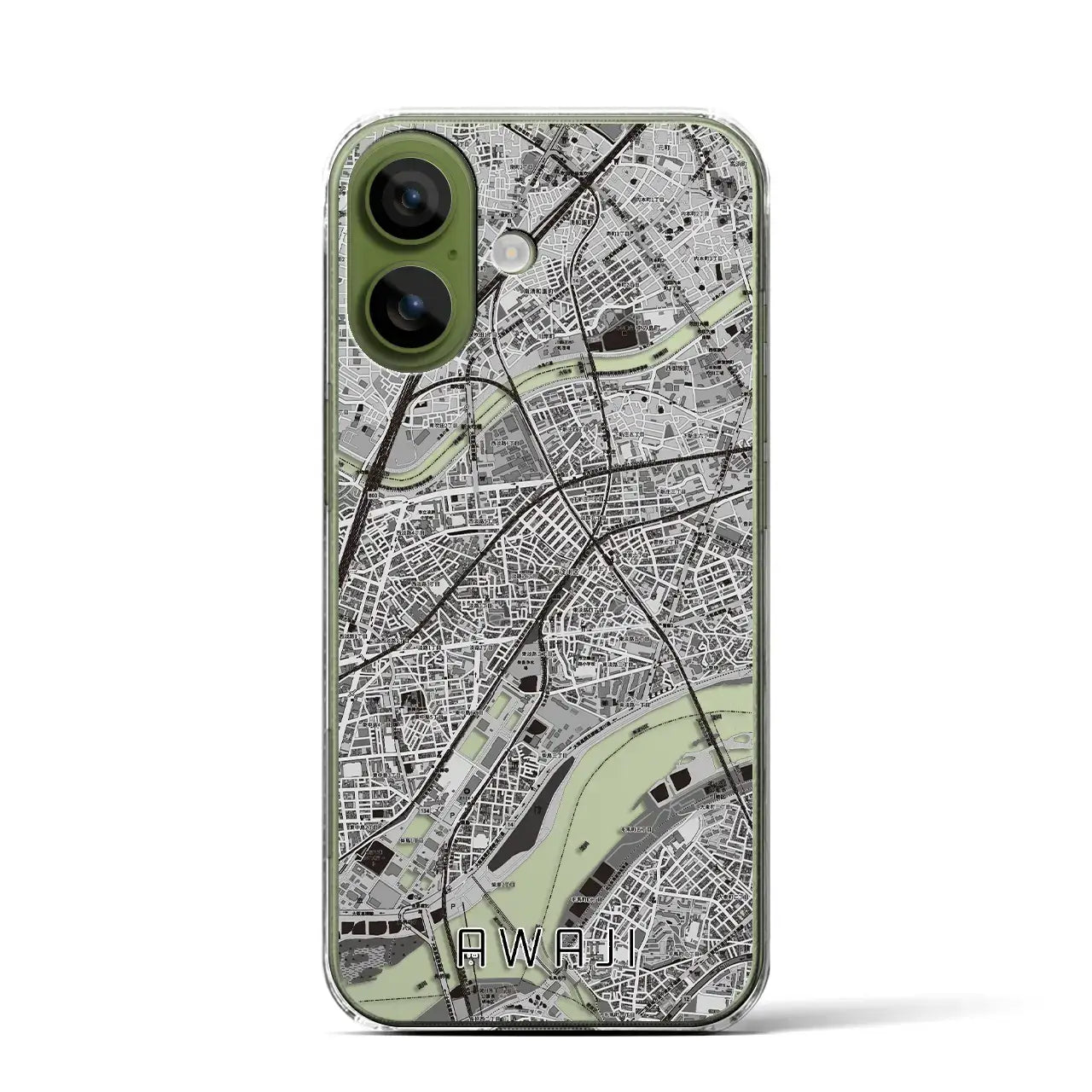 【淡路（大阪府）】地図柄iPhoneケース（クリアタイプ）