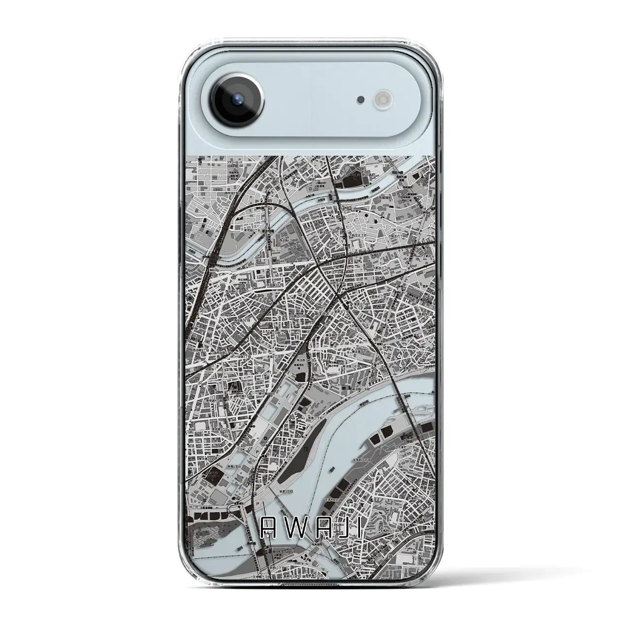 【淡路（大阪府）】地図柄iPhoneケース（クリアタイプ）