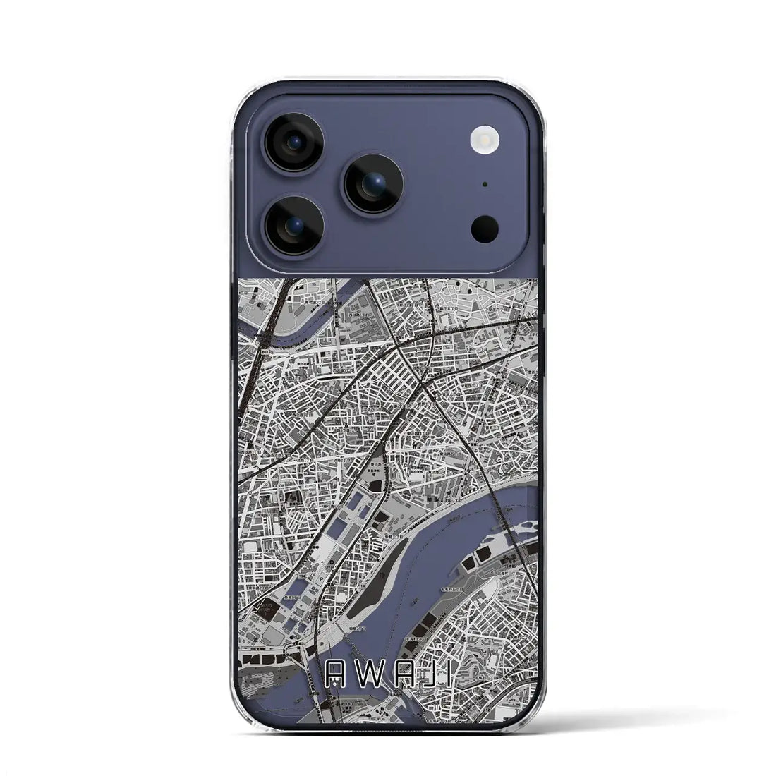 【淡路（大阪府）】地図柄iPhoneケース（クリアタイプ）