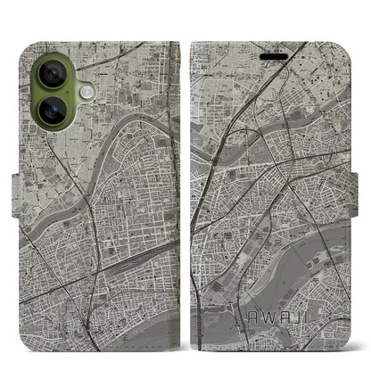 【淡路（大阪府）】地図柄iPhoneケース（手帳タイプ）