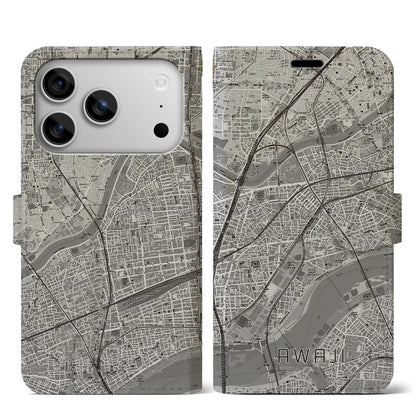 【淡路（大阪府）】地図柄iPhoneケース（手帳タイプ）