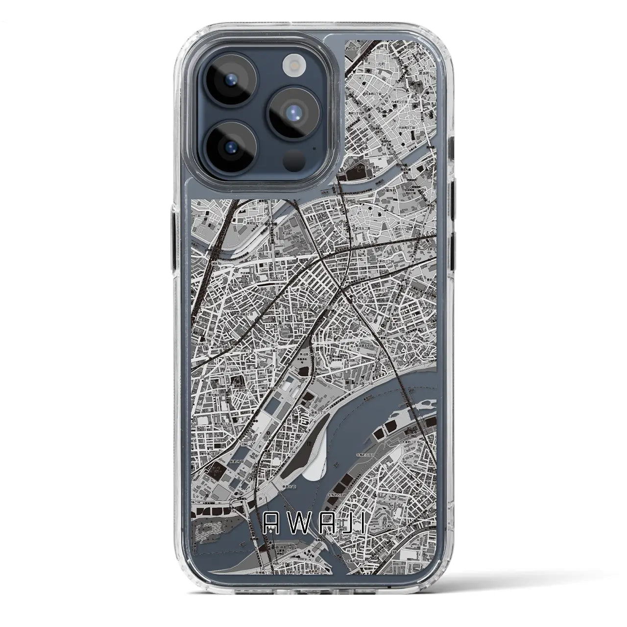 【淡路（大阪府）】地図柄iPhoneケース（MagSafeタイプ）