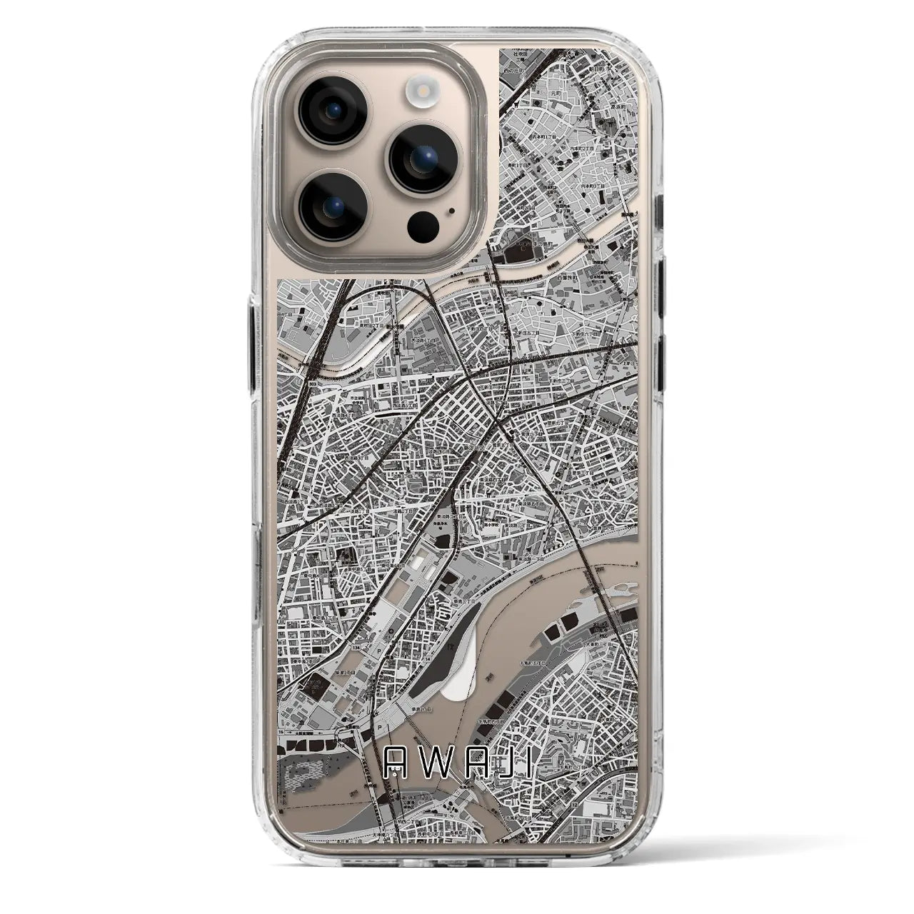 【淡路（大阪府）】地図柄iPhoneケース（MagSafeタイプ）