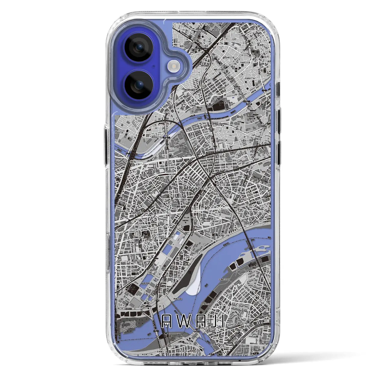 【淡路（大阪府）】地図柄iPhoneケース（MagSafeタイプ）