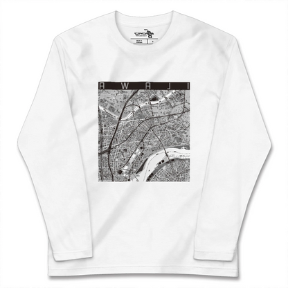 【淡路（大阪府）（大阪府）】地図柄ロングスリーブTシャツ