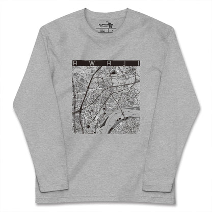 【淡路（大阪府）（大阪府）】地図柄ロングスリーブTシャツ