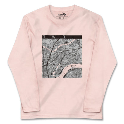 【淡路（大阪府）（大阪府）】地図柄ロングスリーブTシャツ