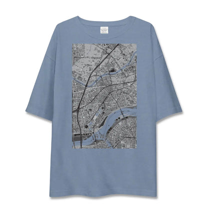【淡路（大阪府）（大阪府）】地図柄ビッグシルエットTシャツ