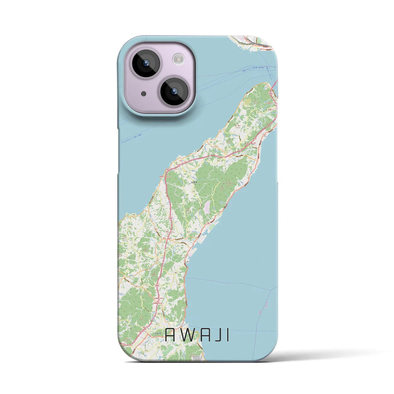 【淡路（兵庫県）】地図柄iPhoneケース（バックカバータイプ）