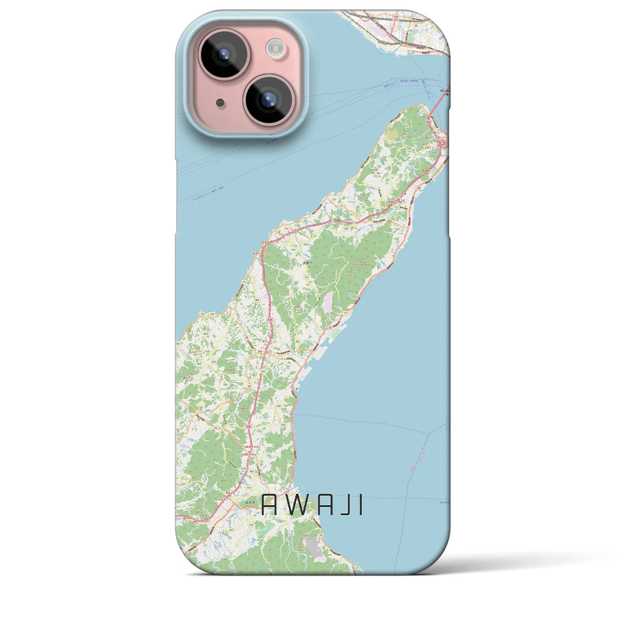 【淡路（兵庫県）】地図柄iPhoneケース（バックカバータイプ）