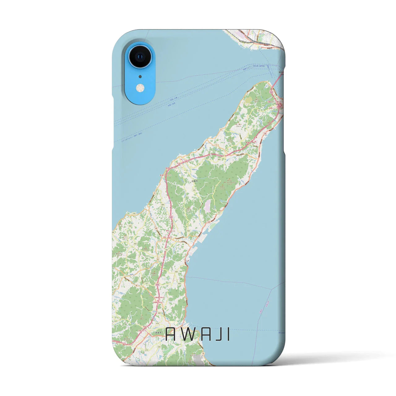 【淡路（兵庫県）】地図柄iPhoneケース（バックカバータイプ）