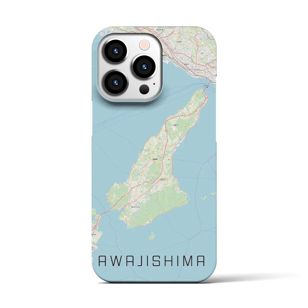 【淡路島2（兵庫県）】地図柄iPhoneケース（バックカバータイプ）