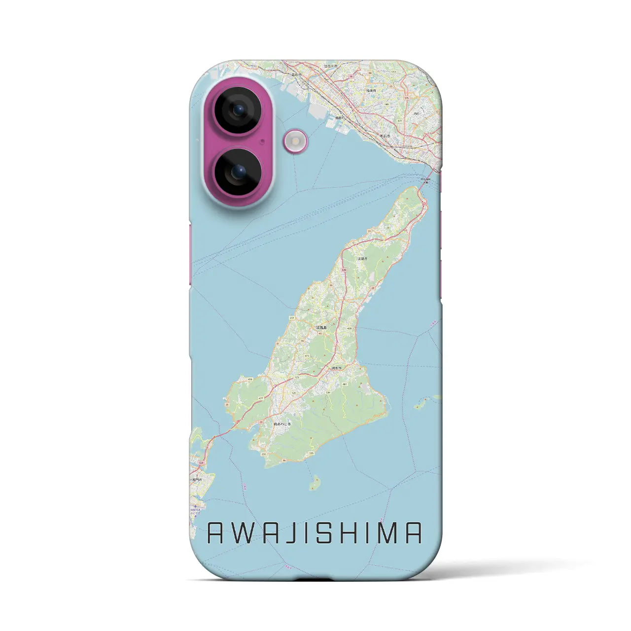 【淡路島2（兵庫県）】地図柄iPhoneケース（バックカバータイプ）