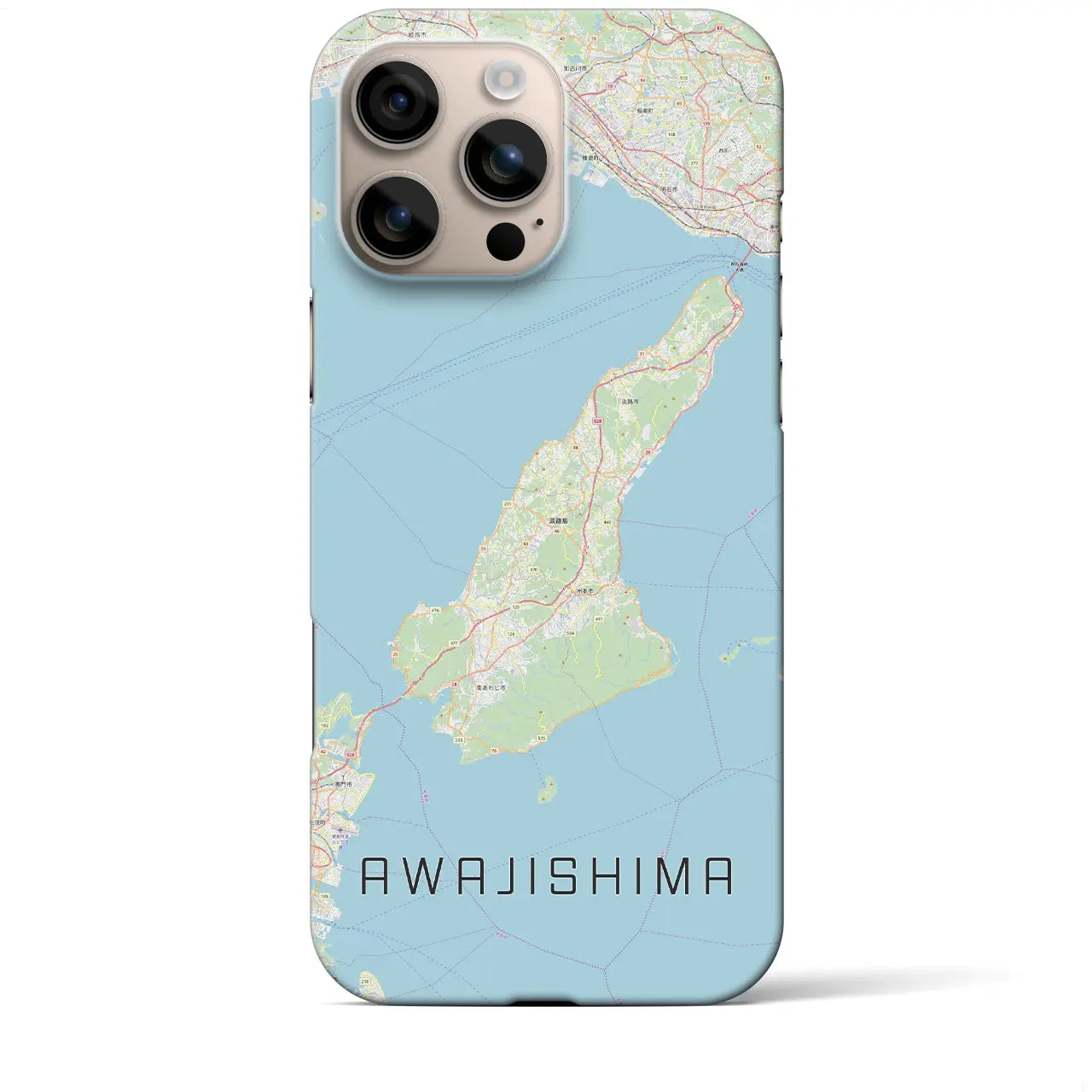 【淡路島2（兵庫県）】地図柄iPhoneケース（バックカバータイプ）