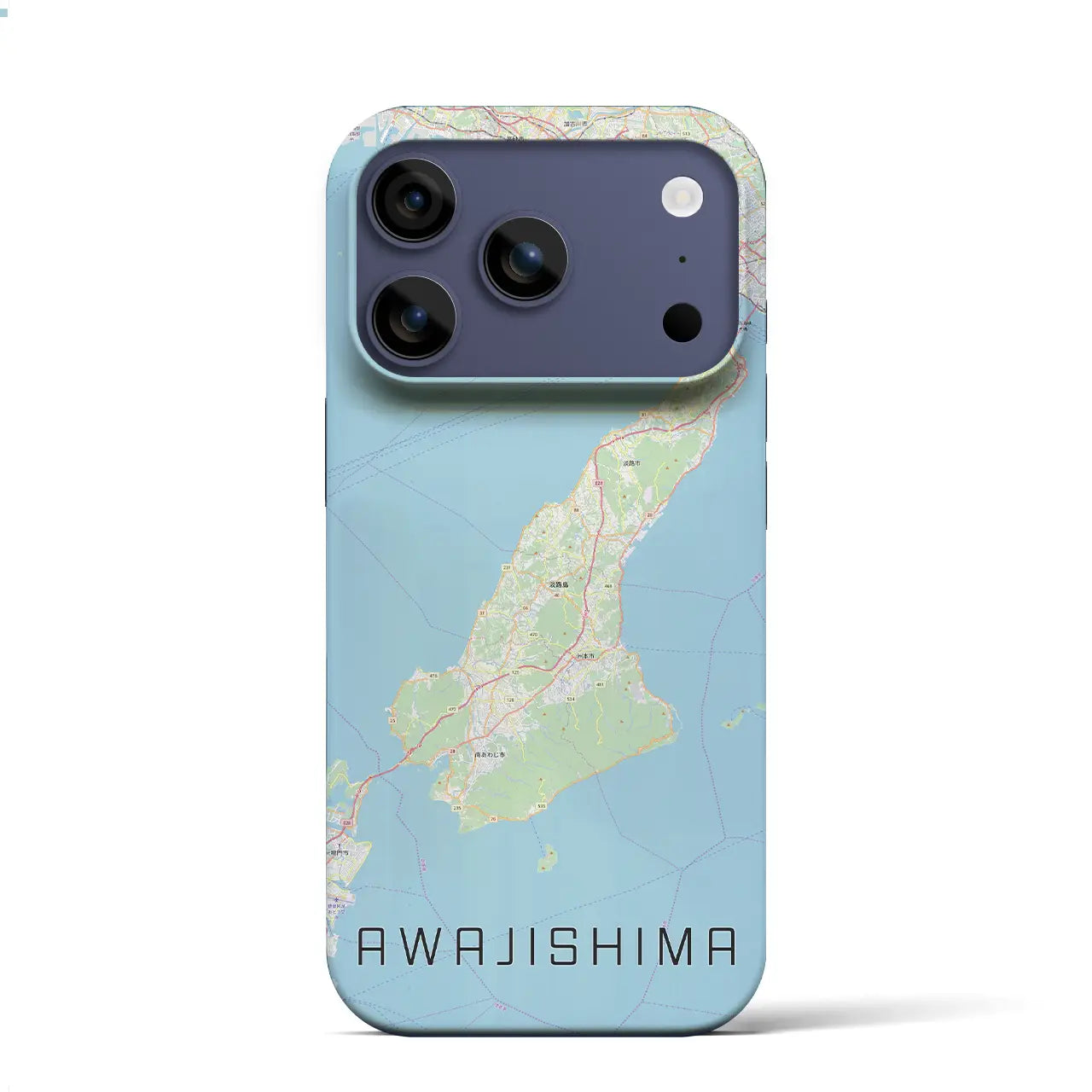 【淡路島2（兵庫県）】地図柄iPhoneケース（バックカバータイプ）