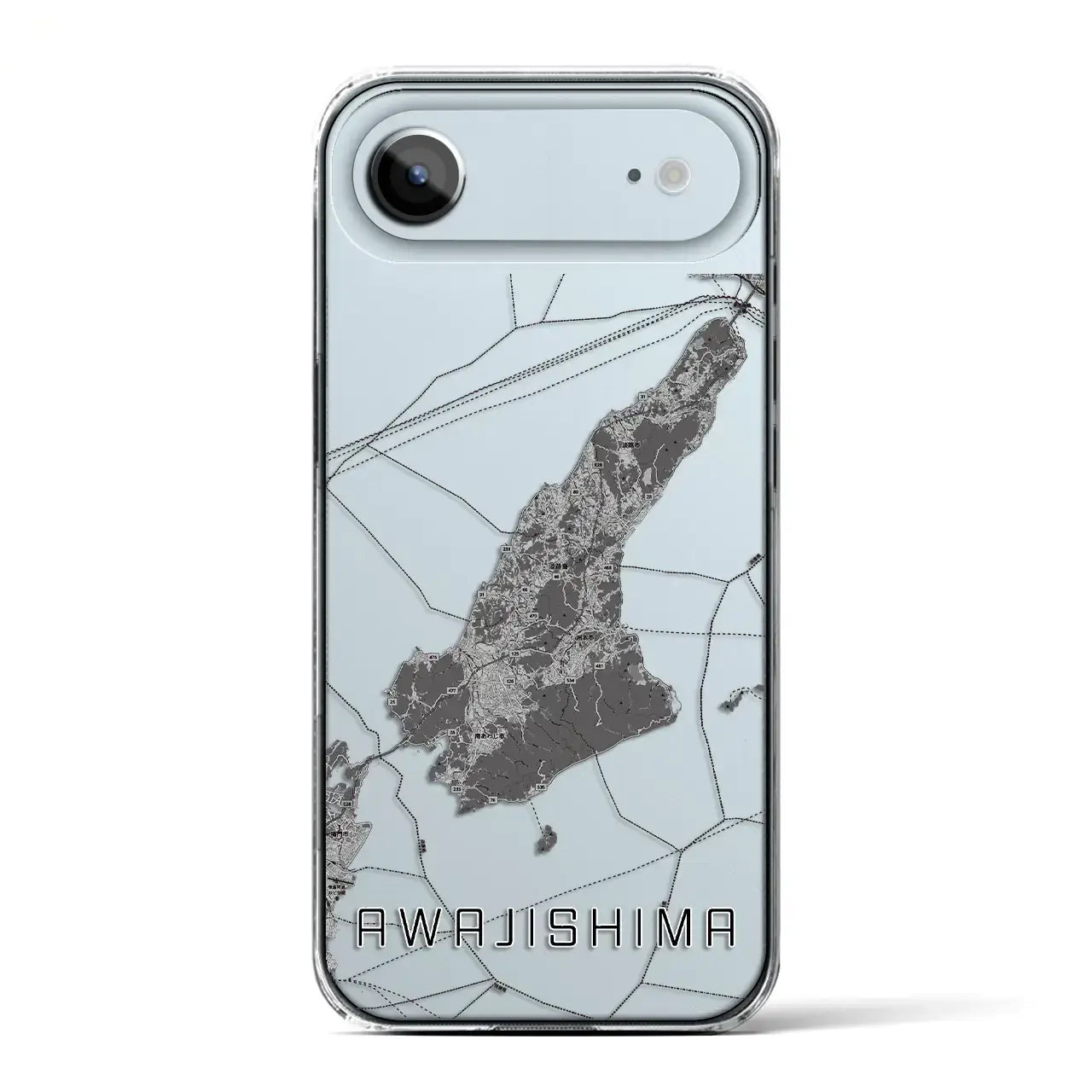 【淡路島2（兵庫県）】地図柄iPhoneケース（クリアタイプ）