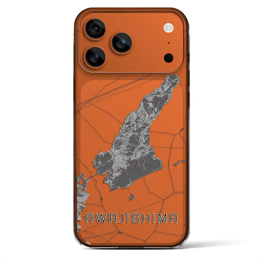 【淡路島2（兵庫県）】地図柄iPhoneケース（クリアタイプ）