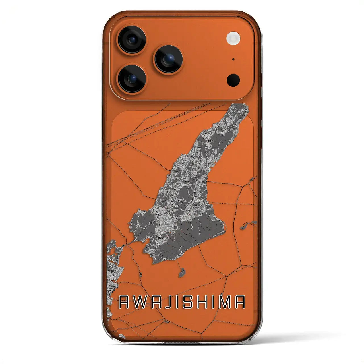 【淡路島2（兵庫県）】地図柄iPhoneケース（クリアタイプ）