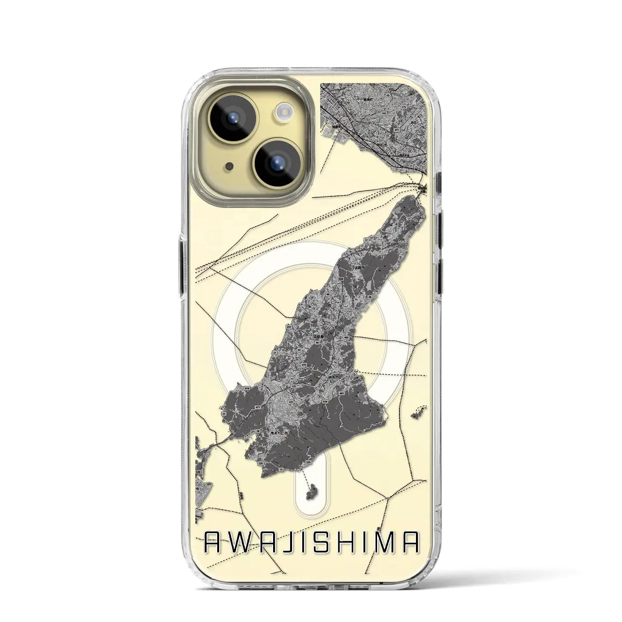 【淡路島2（兵庫県）】地図柄iPhoneケース（MagSafeタイプ）