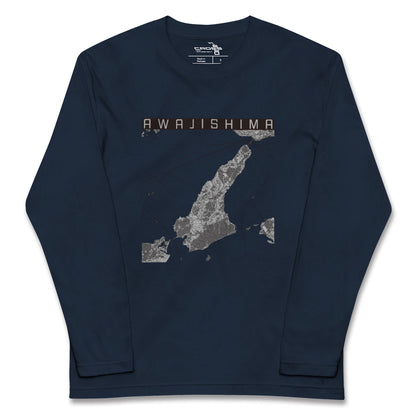 【淡路島2（兵庫県）】地図柄ロングスリーブTシャツ