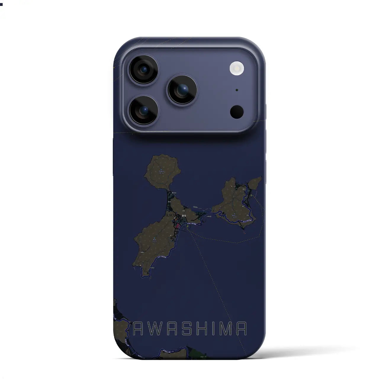 【粟島（香川県）】地図柄iPhoneケース（バックカバータイプ）