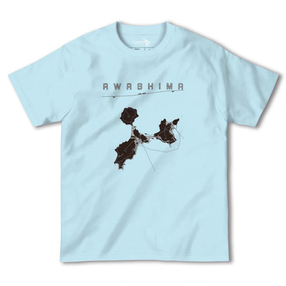 【粟島（香川県）】地図柄ヘビーウェイトTシャツ