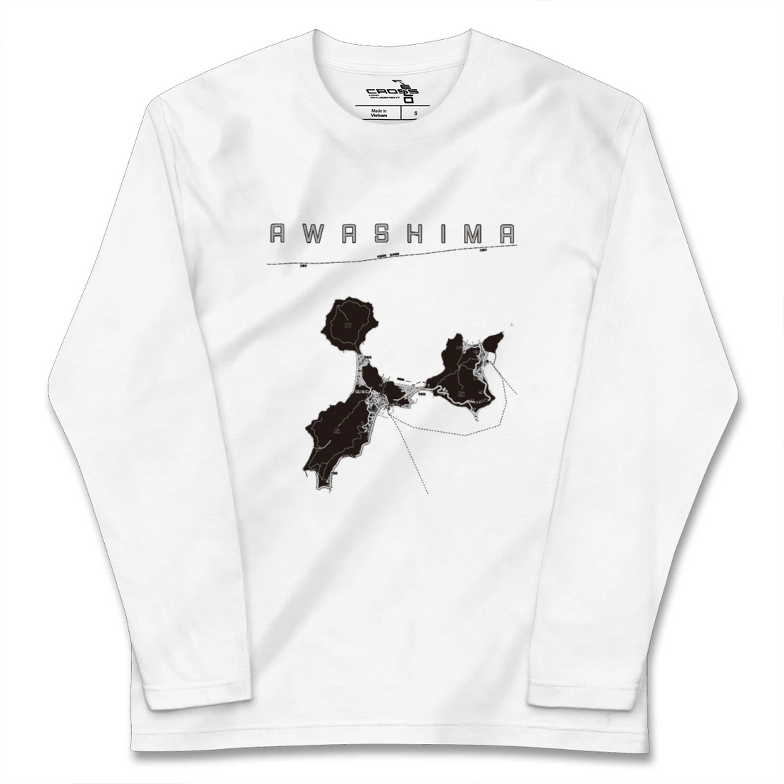 【粟島(香川県)】地図柄ロングスリーブTシャツ