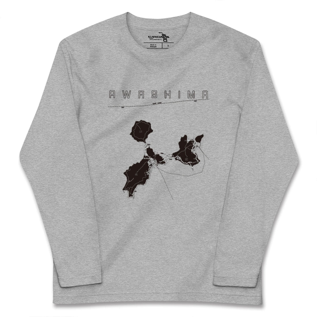 【粟島(香川県)】地図柄ロングスリーブTシャツ