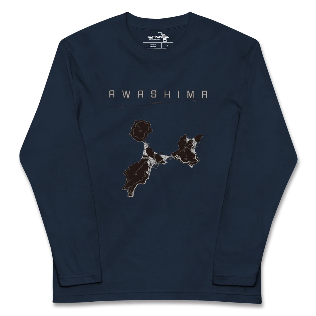 【粟島（香川県）】地図柄ロングスリーブTシャツ
