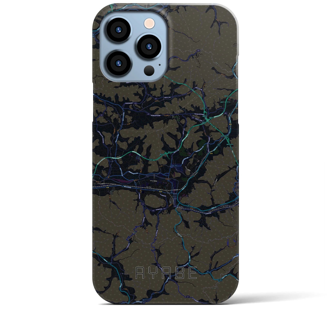 【綾部（京都府）】地図柄iPhoneケース（バックカバータイプ）