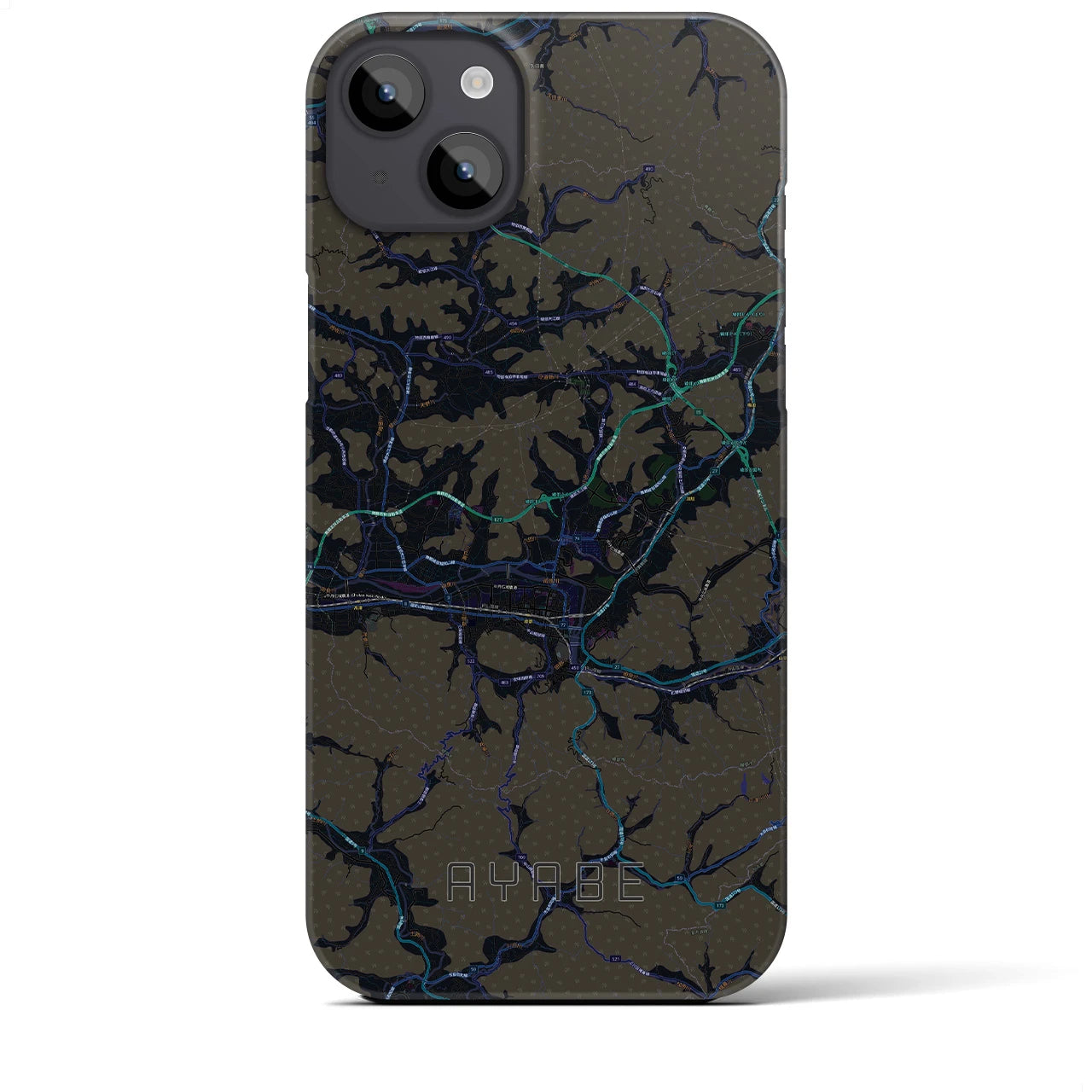 【綾部（京都府）】地図柄iPhoneケース（バックカバータイプ）