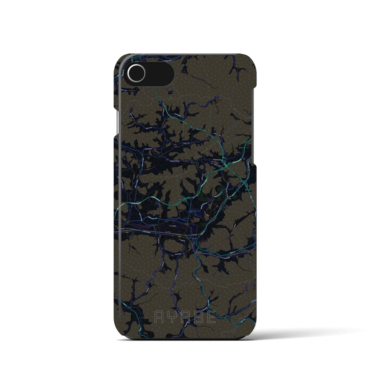 【綾部（京都府）】地図柄iPhoneケース（バックカバータイプ）