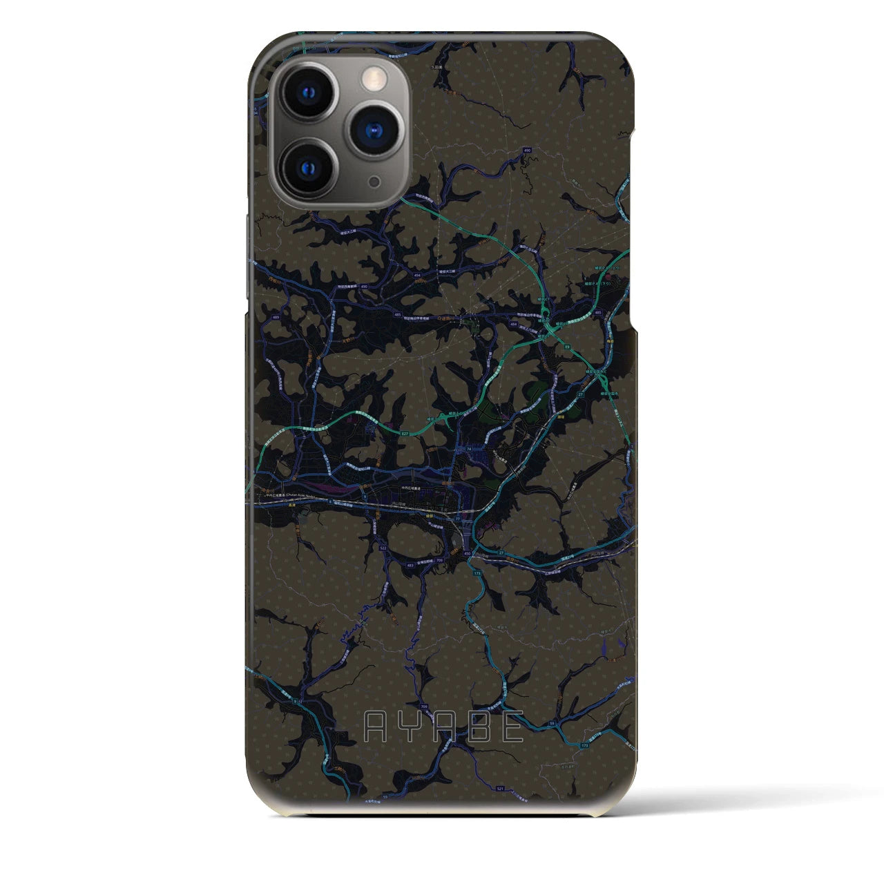 【綾部（京都府）】地図柄iPhoneケース（バックカバータイプ）