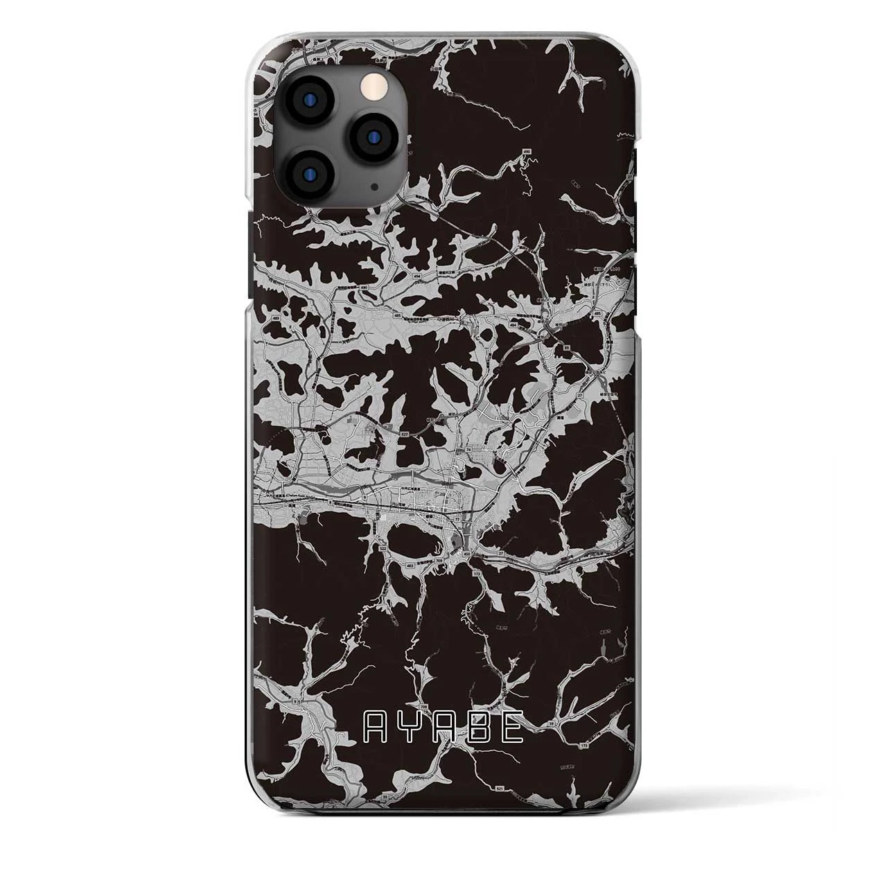 【綾部（京都府）】地図柄iPhoneケース（クリアタイプ）