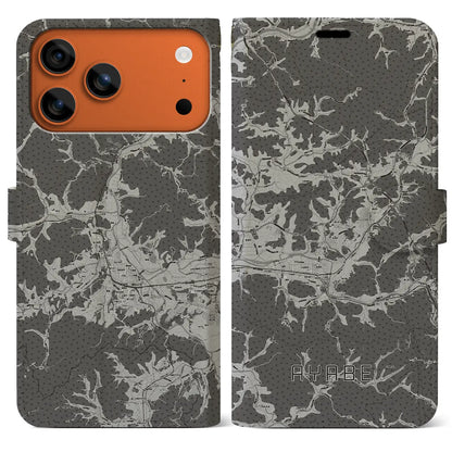 【綾部（京都府）】地図柄iPhoneケース（手帳タイプ）