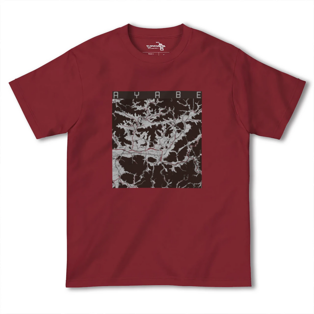 【綾部(京都府)】地図柄ヘビーウェイトTシャツ