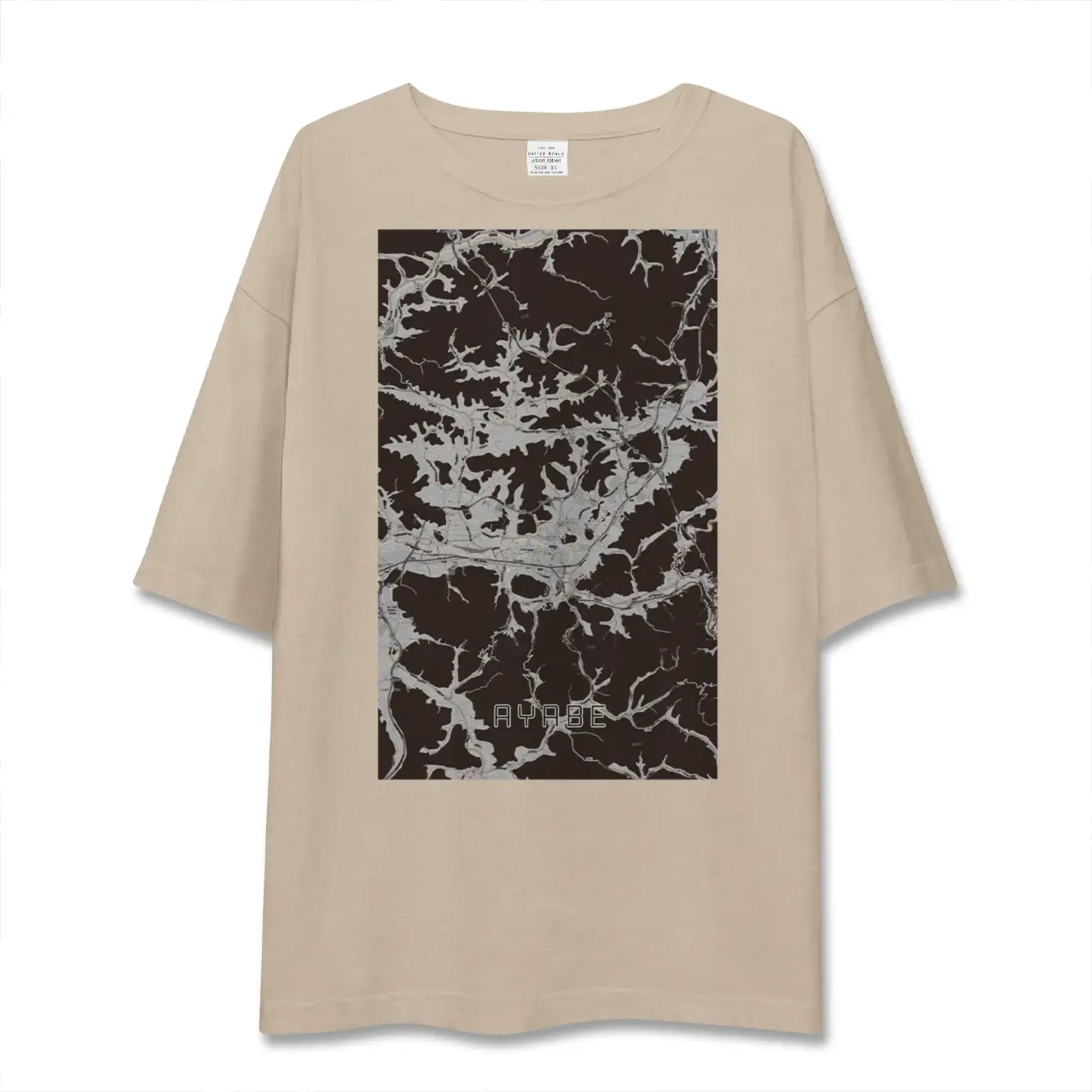 【綾部（京都府）】地図柄ビッグシルエットTシャツ