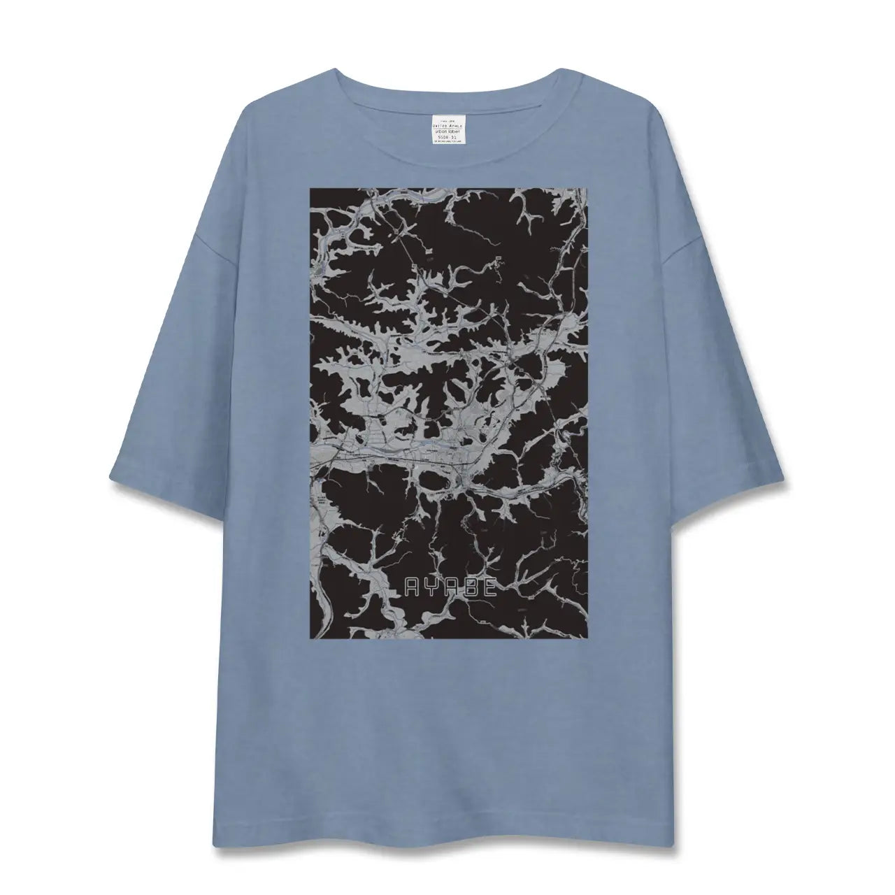 【綾部（京都府）】地図柄ビッグシルエットTシャツ