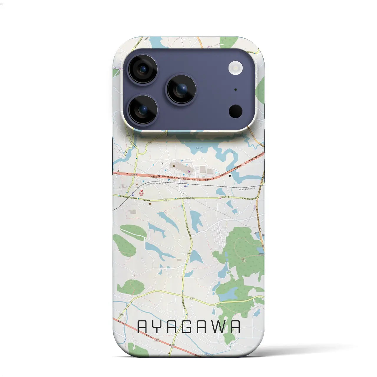 【綾川（香川県）】地図柄iPhoneケース（バックカバータイプ）