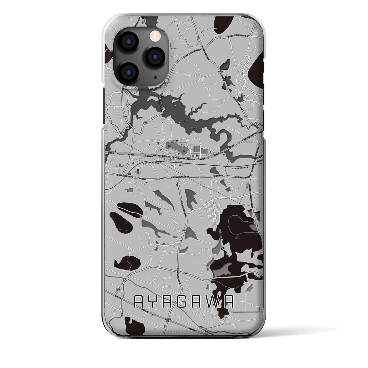 【綾川（香川県）】地図柄iPhoneケース（クリアタイプ）