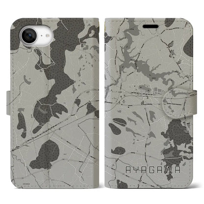 【綾川（香川県）】地図柄iPhoneケース（手帳タイプ）