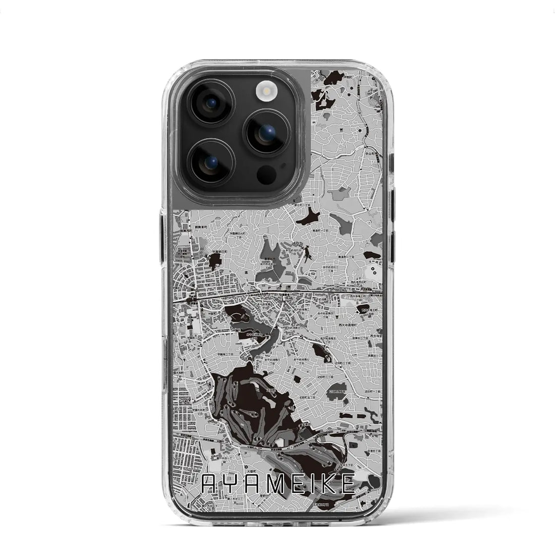 【菖蒲池(奈良県)】地図柄iPhoneケース(MagSafeタイプ)