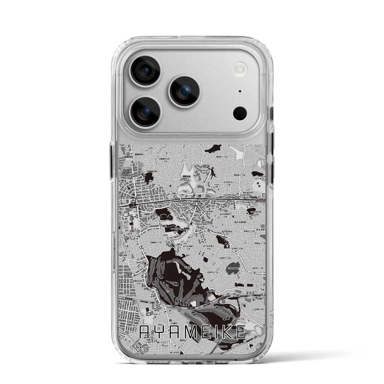 【菖蒲池（奈良県）】地図柄iPhoneケース（MagSafeタイプ）